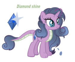 Size: 1280x1058 | Tagged: safe, artist:skydreamplayzz, oc, oc only, oc:diamond shine, dracony, hybrid, base used, female, interspecies offspring, offspring, parent:rarity, parent:spike, parents:sparity, simple background, slit pupils, solo, transparent background