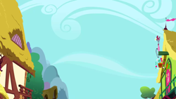 Size: 1280x720 | Tagged: safe, screencap, g4, season 1, the ticket master, background, cloud, no pony, ponyville, scenic ponyville