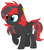 Size: 774x876 | Tagged: safe, artist:hoochuu, edit, oc, oc only, oc:sharpe, pegasus, pony, female, freckles, heterochromia, mare, pegasus oc, piercing, raised leg, red and black oc, solo