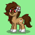 Size: 185x185 | Tagged: safe, oc, oc only, oc:cocoa, earth pony, pony, pony town, earth pony oc, female, flower, flower in hair, freckles, mare, pixel art, solo