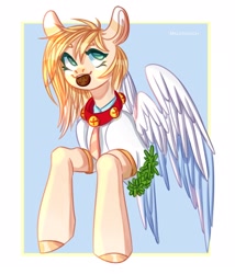 Size: 1851x2160 | Tagged: safe, artist:malarunych, oc, oc only, angel, pony, solo, wings