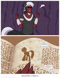 Size: 1200x1552 | Tagged: safe, artist:deusexequus, lord tirek, centaur, comic:fix, g4, backstory, book, comic, solo, speech bubble, young tirek, younger