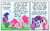 Size: 2400x1500 | Tagged: safe, artist:chopsticks, pinkie pie, twilight sparkle, alicorn, earth pony, pony, g4, butt fluff, cheek fluff, chest fluff, comic, dialogue, ear fluff, eyeroll, floating eyebrows, gold tooth, literal, pinkie being pinkie, pun, rock, text, twilight sparkle (alicorn), unshorn fetlocks