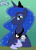 Size: 1500x2100 | Tagged: safe, artist:nsfani21, princess luna, tiberius, alicorn, opossum, pony, g4, colored, commission, crown, explicit source, jewelry, regalia, solo