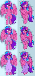 Size: 3352x7200 | Tagged: safe, artist:chelseawest, part of a set, oc, oc only, oc:melody aurora, alicorn, pony, alicorn oc, body pillow, body pillow design, clothes, cute, dress, female, heart eyes, horn, lingerie, looking at you, lying, lying down, ocbetes, offspring, parent:flash sentry, parent:twilight sparkle, parents:flashlight, part of a series, solo, wingding eyes, wings