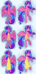 Size: 3627x7327 | Tagged: safe, artist:chelseawest, part of a set, oc, oc only, oc:melody aurora, alicorn, pony, alicorn oc, body pillow, body pillow design, clothes, cute, dress, female, heart eyes, horn, lingerie, looking at you, lying, lying down, ocbetes, offspring, older, parent:flash sentry, parent:twilight sparkle, parents:flashlight, part of a series, solo, wingding eyes, wings