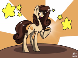 Size: 1024x768 | Tagged: safe, artist:misslazzy, oc, oc only, oc:chocolatine, pony, solo