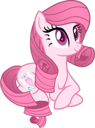 Size: 801x1073 | Tagged: safe, artist:muhammad yunus, oc, oc only, oc:annisa trihapsari, earth pony, pony, g4, base used, earth pony oc, female, mare, not rarity, pink body, pink hair, simple background, smiling, solo, transparent background, vector