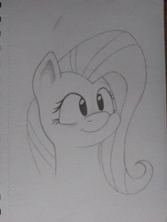 Size: 2448x3264 | Tagged: safe, artist:unithiccy, fluttershy, pegasus, pony, g4, bust, high res, photo, solo, traditional art