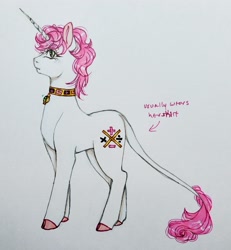 Size: 2851x3083 | Tagged: safe, artist:theartoffallensakura, pony, unicorn, collar, female, high res, jewelry, jojo's bizarre adventure, mare, necklace, ponified, solo, trish una