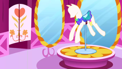 Size: 1280x720 | Tagged: source needed, safe, screencap, g4, season 1, the ticket master, background, carousel boutique, liminal space, mannequin, mirror, no pony, scenic ponyville