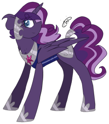 Size: 1461x1661 | Tagged: safe, artist:gallantserver, oc, oc only, oc:harmony, alicorn, pony, female, magical lesbian spawn, mare, offspring, parent:pinkie pie, parent:twilight sparkle, parents:twinkie, simple background, solo, transparent background