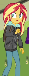 Size: 234x610 | Tagged: safe, screencap, sunset shimmer, equestria girls, g4, monday blues, my little pony equestria girls: summertime shorts, cropped, wet hair