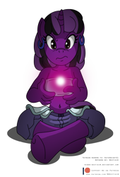 Size: 2082x3056 | Tagged: safe, artist:niban-destikim, oc, oc only, oc:gem, unicorn, anthro, unguligrade anthro, bare shoulders, belly button, clothes, ear piercing, earring, female, high res, jewelry, no source, patreon, patreon logo, patreon reward, piercing, plasma, shorts, simple background, solo, strapless, transparent background