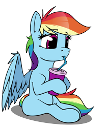 Size: 4000x4800 | Tagged: safe, artist:dacaoo, rainbow dash, pegasus, pony, g4, drinking, drinking straw, female, mare, simple background, solo, transparent background