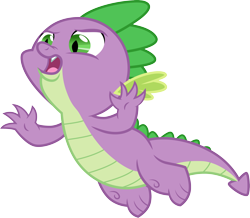 Size: 3435x3000 | Tagged: safe, artist:cloudy glow, spike, dragon, g4, princess spike, .ai available, high res, leaping, male, open mouth, simple background, solo, transparent background, vector