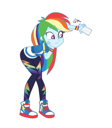 Size: 2806x3213 | Tagged: safe, artist:gmaplay, rainbow dash, equestria girls, g4, bored, converse, high res, shoes, simple background, solo, standing, transparent background