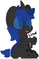 Size: 1026x1555 | Tagged: safe, artist:moonydusk, oc, oc only, oc:swift dawn, changeling, pony, :p, blue changeling, changeling oc, commission, cute, male, ocbetes, simple background, sitting, solo, stallion, tongue out, transparent background