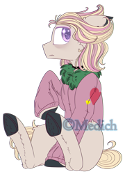 Size: 1902x2647 | Tagged: safe, artist:mediasmile666, oc, oc only, earth pony, pony, colored hooves, earth pony oc, floppy ears, high res, profile, simple background, sitting, solo, transparent background