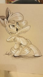 Size: 1152x2048 | Tagged: artist needed, safe, apple bloom, earth pony, pony, g4, female, filly, solo, traditional art