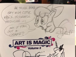 Size: 2048x1536 | Tagged: source needed, safe, artist:andypriceart, apple bloom, pony, g4, female, filly, irl, photo, traditional art