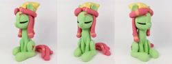 Size: 5184x1920 | Tagged: safe, artist:sparkle257, tree hugger, earth pony, pony, g4, eyes closed, figurine, irl, photo, solo