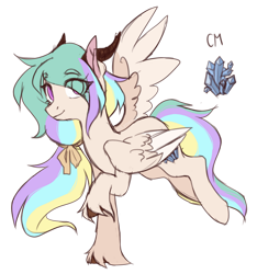 Size: 1280x1370 | Tagged: safe, artist:lynesssan, oc, oc only, oc:celestine, pegasus, pony, female, horns, mare, simple background, solo, transparent background