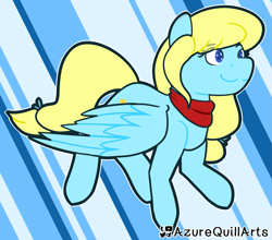 Size: 1349x1189 | Tagged: safe, artist:azure-quill, oc, oc only, pegasus, pony, clothes, female, mare, scarf, solo
