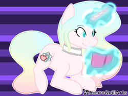 Size: 1600x1200 | Tagged: safe, artist:azure-quill, oc, oc only, pony, unicorn, book, female, magic, mare, solo