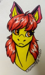 Size: 656x1080 | Tagged: safe, artist:kirashiefer, apple bloom, earth pony, horse, pony, g4, female, filly, solo