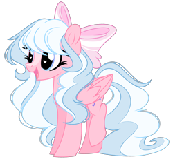 Size: 3000x2775 | Tagged: safe, artist:emberslament, oc, oc only, oc:lily cloud, pegasus, pony, commission, female, heart, heart eyes, high res, mare, pegasus oc, simple background, solo, transparent background, wingding eyes