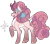 Size: 1280x1127 | Tagged: safe, artist:blizzard-queen, pinkie pie, kirin, g4, alternate design, alternate universe, backstory in description, headband, kirin pinkie, kirin-ified, pale belly, raised hoof, simple background, solo, species swap, tattoo, transparent background, white belly