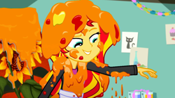 Size: 1920x1080 | Tagged: safe, screencap, sunset shimmer, equestria girls, g4, my little pony equestria girls: summertime shorts, the art of friendship, solo