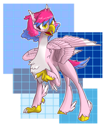Size: 1280x1531 | Tagged: safe, artist:rosastrasza, oc, oc only, oc:rosastraza, classical hippogriff, hippogriff, female, solo