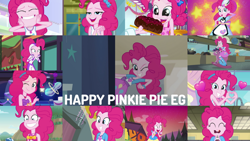 Size: 1280x720 | Tagged: safe, edit, edited screencap, editor:quoterific, screencap, pinkie pie, a case for the bass, coinky-dink world, equestria girls, equestria girls specials, friendship math, g4, guitar centered, my little pony equestria girls, my little pony equestria girls: better together, my little pony equestria girls: friendship games, my little pony equestria girls: movie magic, my little pony equestria girls: rainbow rocks, my little pony equestria girls: rollercoaster of friendship, my little pony equestria girls: spring breakdown, my little pony equestria girls: summertime shorts, my little pony equestria girls: sunset's backstage pass, super squad goals, the craft of cookies, twilight under the stars, ^^, beautiful, cake, clothes, collage, cute, cutie mark, cutie mark on clothes, diapinkes, eyes closed, female, food, geode of sugar bombs, grin, jewelry, magical geodes, necklace, offscreen character, one eye closed, one-piece swimsuit, open mouth, smiling, sunset, sweat, swimsuit, tank top, tongue out, wavy mouth, wink