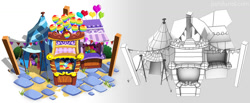 Size: 1024x422 | Tagged: safe, artist:pat dunal, gameloft, g4, my little pony: magic princess, balloon, concept art, party balloon