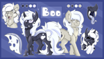 Size: 3500x2000 | Tagged: safe, artist:euspuche, oc, oc only, oc:boo, changeling, sheep, bust, female, full body, high res, looking at you, open mouth, reference sheet, smiling, white changeling