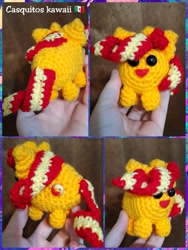 Size: 1024x1365 | Tagged: safe, artist:casquitos kawaii, sunset shimmer, pony, unicorn, equestria girls, g4, amigurumi, crochet, cute, handmade, irl, multiple views, photo, plushie, shimmerbetes