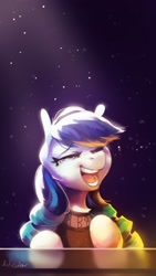 Size: 1440x2560 | Tagged: safe, artist:anticular, coloratura, earth pony, pony, g4, the mane attraction, crying, female, mare, musical instrument, open mouth, piano, rara, singing, solo, tears of joy, teary eyes, the magic inside