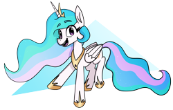 Size: 3398x2160 | Tagged: safe, alternate version, artist:dark shadow, princess celestia, alicorn, pony, g4, high res, looking at you, open mouth, open smile, raised hoof, simple background, smiling, solo, transparent background
