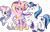 Size: 8843x5699 | Tagged: safe, artist:shootingstarsentry, princess cadance, princess flurry heart, shining armor, oc, alicorn, pony, unicorn, g4, absurd resolution, baby, baby pony, base used, crystallized, cutie mark, family, inkscape, offspring, older, older flurry heart, parent:princess cadance, parent:shining armor, parents:shiningcadance, simple background, transparent background