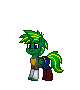 Size: 80x90 | Tagged: safe, artist:kevan94, oc, oc only, oc:kevan, alicorn, pony, pony town, alicorn oc, green mane, green tail, horn, picture for breezies, solo, wings