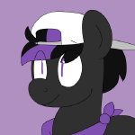 Size: 150x150 | Tagged: safe, artist:sheepshape, oc, oc only, pony, animated, frame by frame, gif, grin, purple background, simple background, smiling, solo