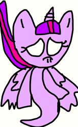 Size: 664x1082 | Tagged: safe, artist:sugarbugjewelpet, twilight sparkle, alicorn, ghost, pony, undead, g4, 1000 hours in ms paint, dead, death, simple background, solo, soul, spirit, twilight sparkle (alicorn), white background