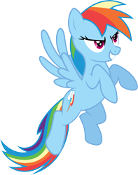 Size: 4724x6000 | Tagged: safe, artist:synthrid, rainbow dash, pegasus, pony, g4, the ticket master, .svg available, absurd resolution, determined, female, flying, mare, simple background, solo, transparent background, vector