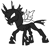 Size: 754x687 | Tagged: safe, artist:agdapl, oc, oc only, changeling, angry, base, changeling oc, fangs, lineart, monochrome, simple background, solo, white background, white changeling