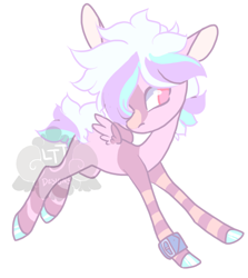 Size: 400x448 | Tagged: safe, artist:lavvythejackalope, oc, oc only, oc:cotton candy, pegasus, pony, base used, colored hooves, hair over one eye, male, pegasus oc, simple background, stallion, white background, wings