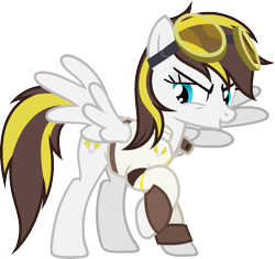 Size: 1151x1081 | Tagged: safe, artist:pegasski, oc, oc only, oc:ruffian, pegasus, pony, g4, clothes, female, goggles, mare, simple background, solo, transparent background