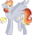 Size: 1590x1697 | Tagged: safe, artist:gallantserver, oc, oc only, oc:sherbet sun, pegasus, pony, female, magical lesbian spawn, mare, offspring, parent:derpy hooves, parent:rainbow dash, parents:derpydash, simple background, solo, transparent background