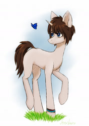 Size: 1280x1813 | Tagged: safe, artist:ajaxorsomething, butterfly, pony, unicorn, female, life is strange, mare, maxine caulfield, ponified, solo